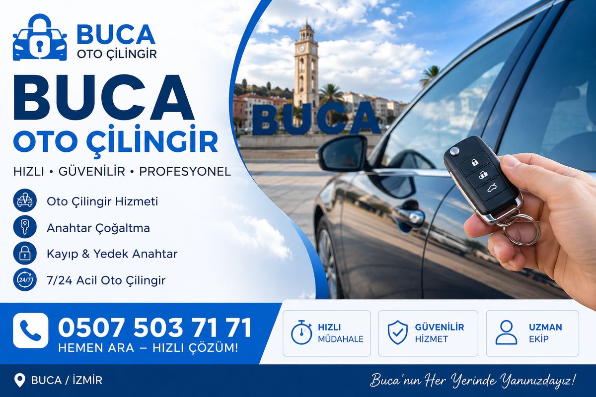 Buca Oto Çilingir - Buca saat kulesi önünde kumandalı araba anahtarı